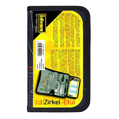 Idena 20066 - Zirkel im Etui, 11-teilig, mit Geodreieck, Lineal, Ersatzminen für den Zirkel, Druckbleistift & Ersatzminen, Stundenplan, Radiergummi & Spitzer - 6