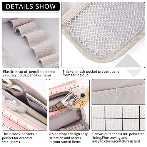 EASTHILL Federmäppchen pencil case mit grossem Fassungsvermögen Mäppchen Schreibwarenbeutel Bleistift Beutel für Middle High School College Office Studentin Mädchen Erwachsener Geschenk -kariert - 6