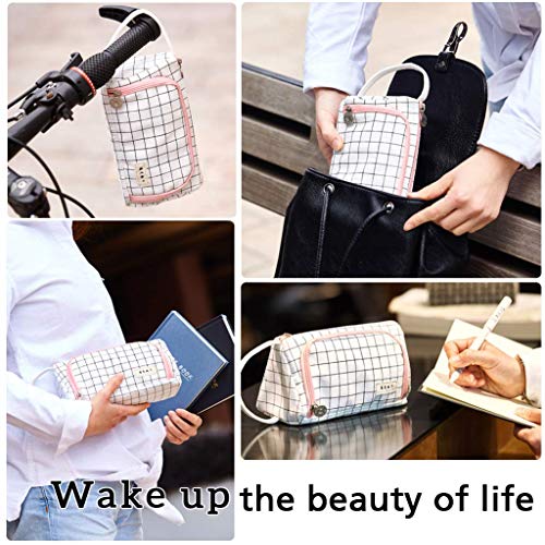 EASTHILL Federmäppchen pencil case mit grossem Fassungsvermögen Mäppchen Schreibwarenbeutel Bleistift Beutel für Middle High School College Office Studentin Mädchen Erwachsener Geschenk -kariert - 7