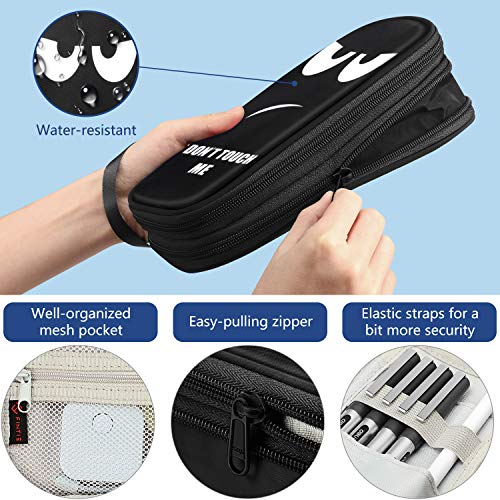 FINPAC Federmäppchen Federtasche - Erweiterbare Große Kapazität Mäppchen Schlamperbox Bleistiftbeutel Stifthalter Organizer Schulmäppchen für Schuler Büro Jungen Mädchen Studenten, Don't Touch - 3