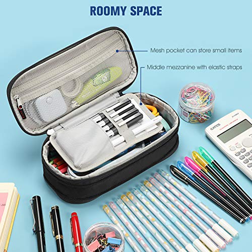 FINPAC Federmäppchen Federtasche - Erweiterbare Große Kapazität Mäppchen Schlamperbox Bleistiftbeutel Stifthalter Organizer Schulmäppchen für Schuler Büro Jungen Mädchen Studenten, Don't Touch - 4