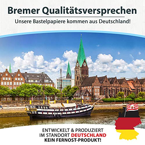 100 Blatt TONPAPIER - Buntes Papier DIN A4-130g/m² Set 10 Farben – Stabil Bastelpapier & Farbige Blätter, Kinder & DIY Bogen, Zubehör zum Basteln für Fotoalbum Geschenke zum Kreativ sein Bedruckbar - 8