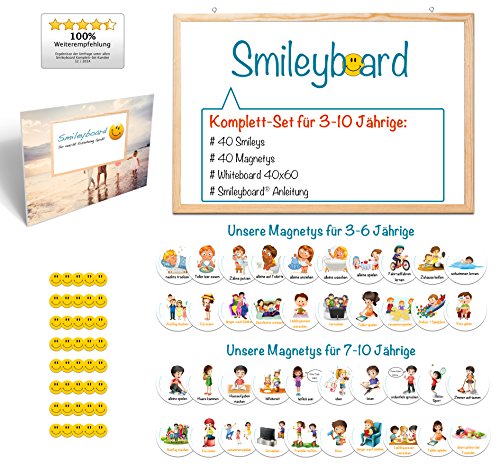 Smileyboard Komplett-Set für 3-10 Jährige - So macht Erziehung Spaß!