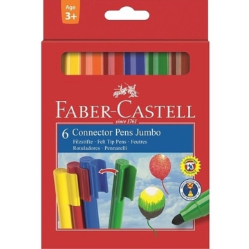 Faber Castell - Filzstifte Jumbo Connector, 6-tlg.