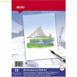 Herlitz Zeichenkarton A4 150g/qm 25 Blatt