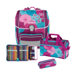 Scout Schulranzen Set Genius 4tlg. ASIA FLOWER